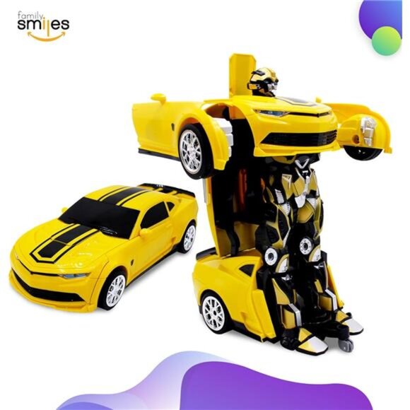 Kids Remote Control Toy Sports Car Transforming Robot RC Vehicle Toys Boys - Picture 4 of 7